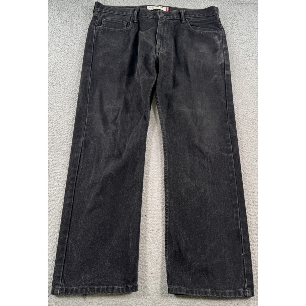 VTG Levi's 505 Jeans‎ Men's 38x29 Black Denim Straight Dark Wash Travel Workwear
